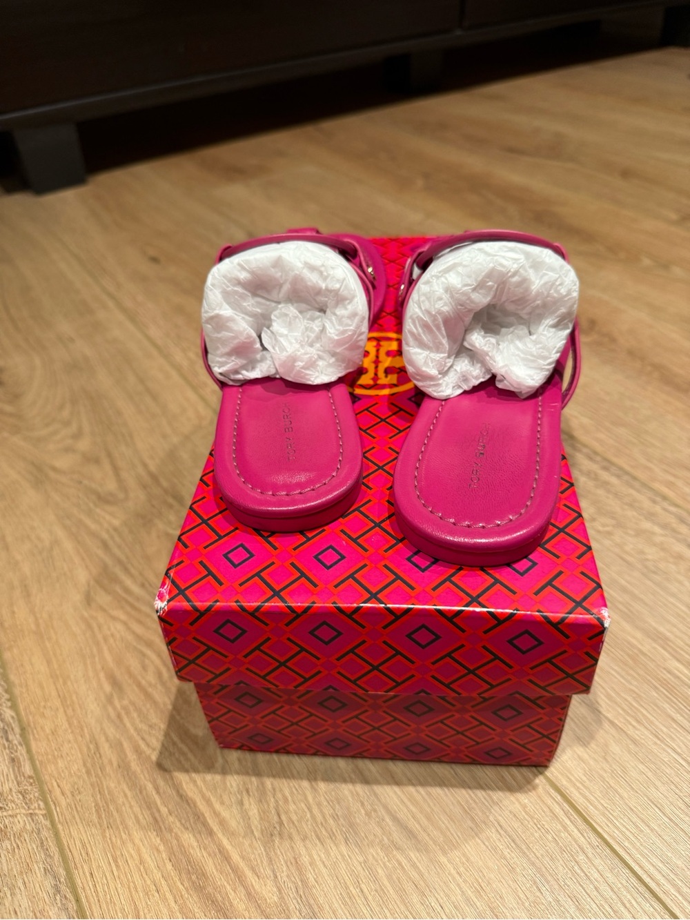 Tory Burch Miller Sandals in Fuchsia - Picture 6 of 9